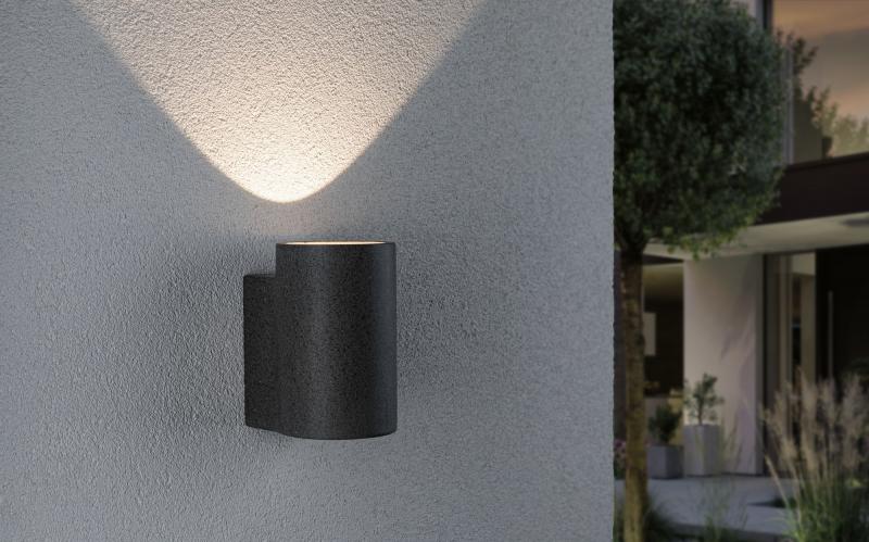 Paulmann Beton LED Außen Wandleuchte Concrea IP44 black warmweißes blendfreies Licht 94500