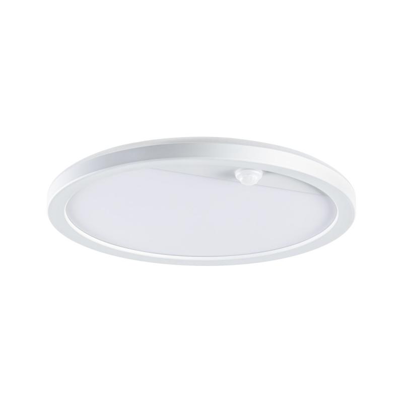Paulmann 94662 LED Außenpanel Lamina Backlight Bewegungsmelder seewasserresistent Spritzwasser geschützt rund 280mm warmweiß 14,5W Weiß Kunststoff
