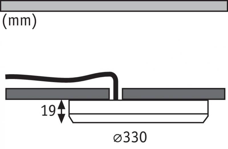 Paulmann 95392 Sehr flaches Einbau Panel 2in1 Cover-it Sensor 24W 4000K 330mm 230V weiß matt/Kst