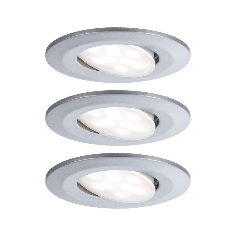 Paulmann 99933 Einbauleuchte Set Calla BBC/IP65 dim rund schwenk LED 3x560lm 4000K 6.5W Chrom