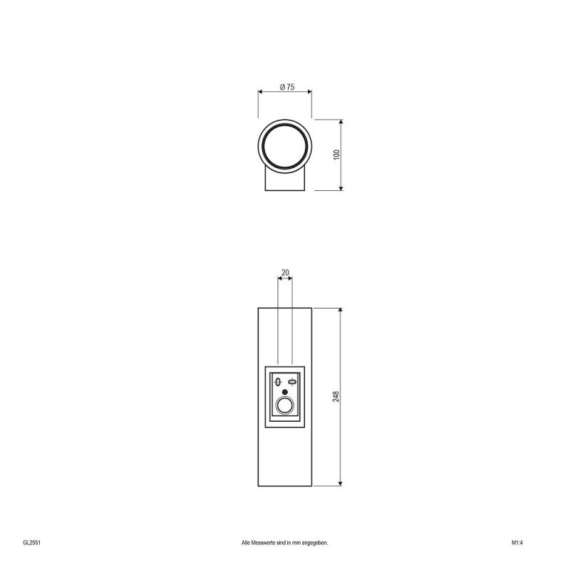 Up&Down EVN Gips-Wandlampe weiß bemalbar IP20 GU10