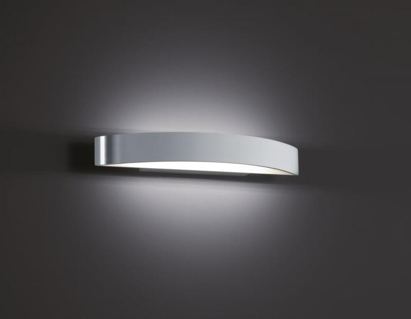 Abgerundete Helestra LED Wandleuchte YONA in aluminium poliert 18W