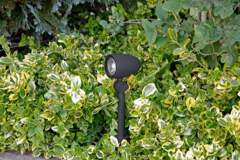 EVN Gartenspot für GU10 Leuchtmittel anthrazit IP54 Mit 1,8m Zuleitung mit Schutzkontaktstecker
