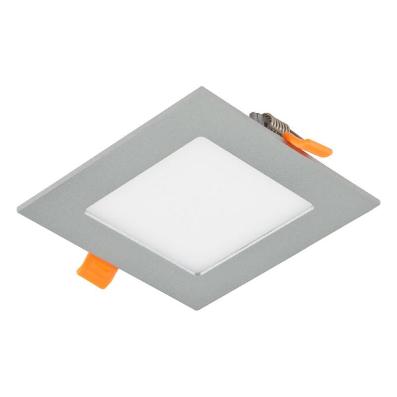 Flaches EVN LED Einbaupanel silber IP20 9W 3000K warmweiß