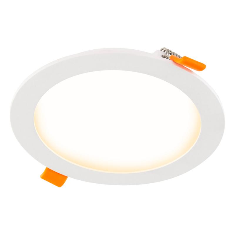 EVN LED Einbaupanel mit warmweißem Licht rund weiß IP44 12W 3000K 900lm EinbauØ130