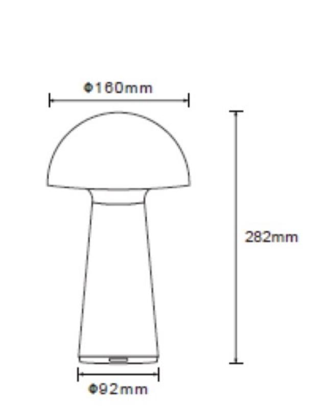 Bioledex Tragbare LED Tischlampe Akku kabellos Innen & Außen dimmbar IP44 Outdoor USB-C