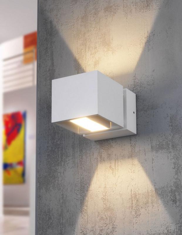 Mylight LED Wandleuchte BIELEFELD IP54 in weiß