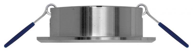 Schwenkbarer Einbaustrahler MOA DISC 12V 45° nickel gebürstet Mobilux