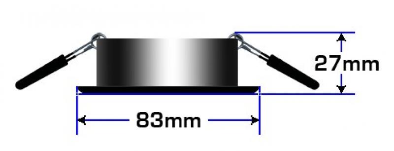 Schwenkbarer Einbaustrahler MOA DISC 12V 45° nickel gebürstet Mobilux