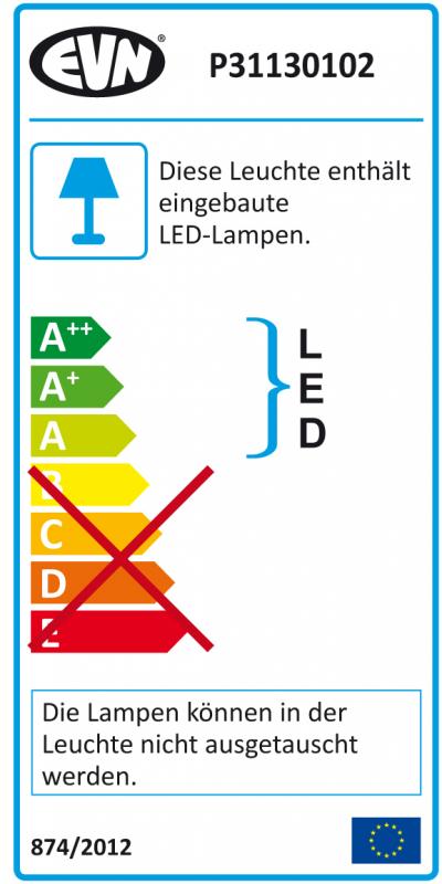 EVN P-LED Deckenleuchte rund schwenkbar weiß IP20 3000K 13W 1000lm 350mA EinbauØ100