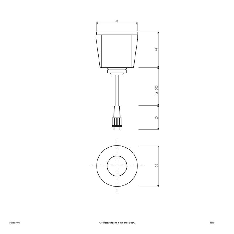 EVN LED Bodeneinbauspot rund Terrassen- und Parkplatzlicht IP67 12V/DC 1W 6000K 120lm