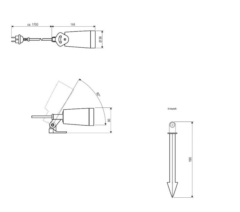 EVN P-LED Gartenspot EDS IP68 6W 5000K 426lm 12VAC/DC 2er-Set inkl. IP44 Trafo / 3-fach Verteiler