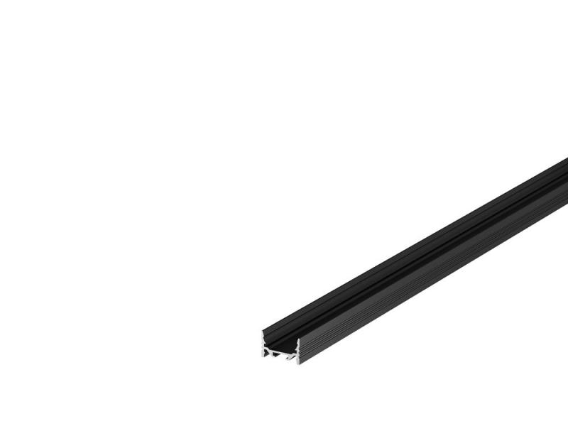 SLV 1000507 GRAZIA 20 LED Aufbauprofil, flach, gerillt, 3m, schwarz