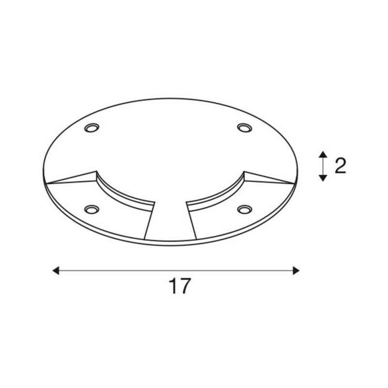 SLV 1001254 BIG PLOT Abdeckung 2 Auslässe Edelstahl 316