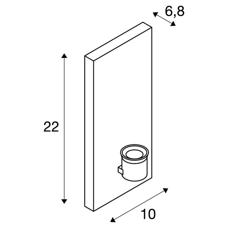 SLV 1001272 FENDA Basis WL Indoor Wandaufbauleuchte E27 max. 40W weiß