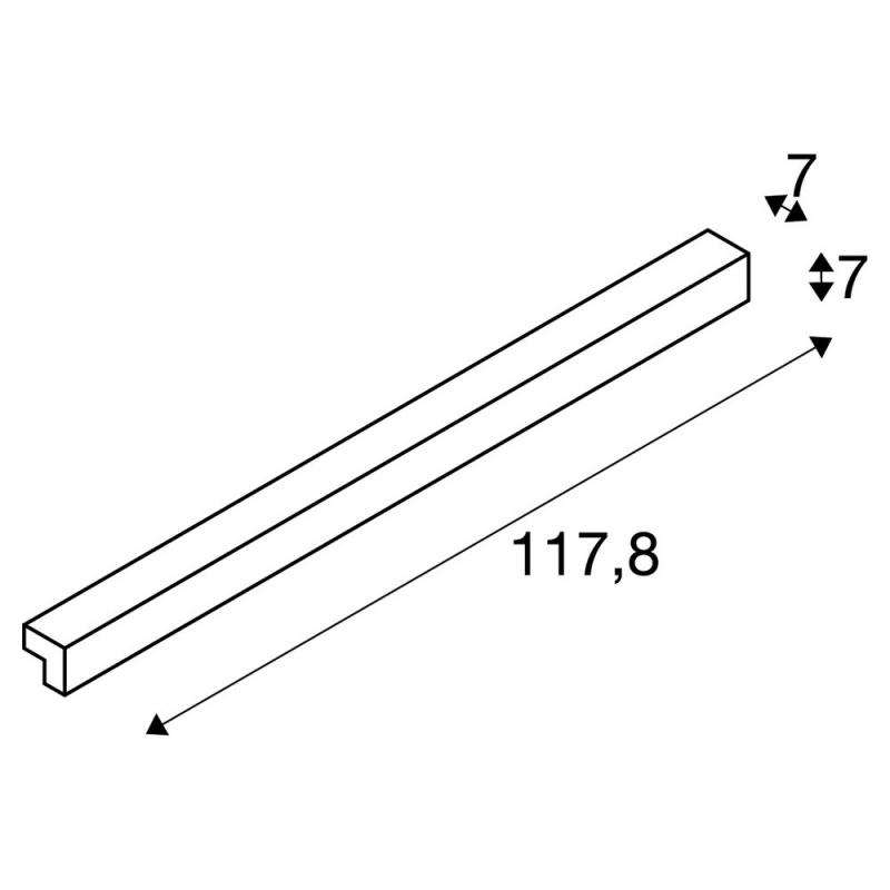 Spiegelleuchte und Wandlampe L-LINE in weiß 120cm inkl. warmweiße LED Spritzwasserschutz Bad & Flur SLV 1001303