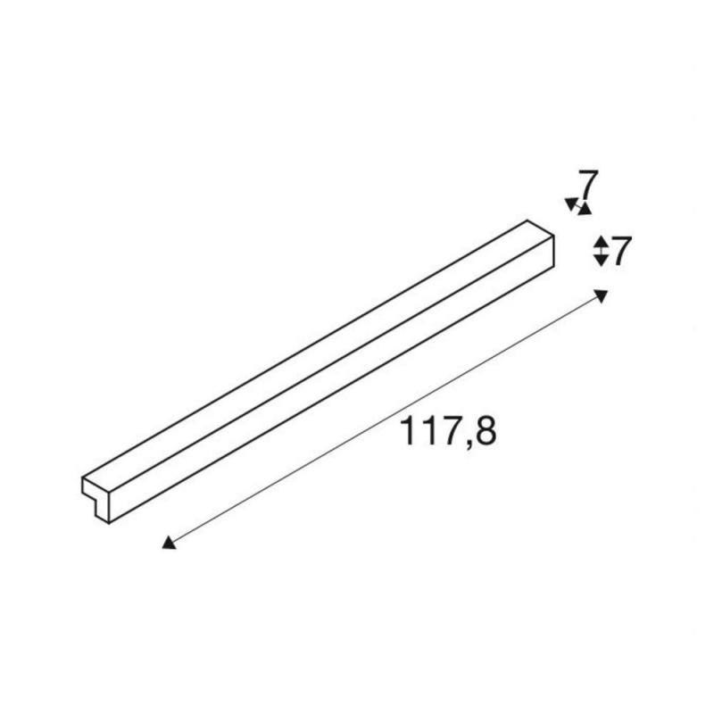 SLV 1001305 L-LINE 120cm LED Wandleuchte Spiegellicht Bad & Flur warmweise leistungsstarke LED mausgrau