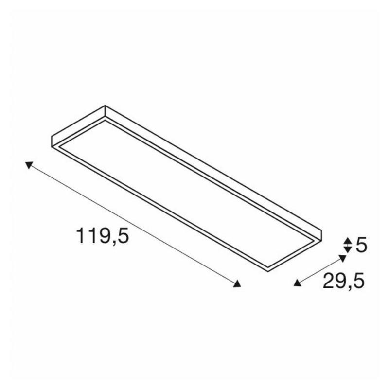 SLV 1001506 PANEL 1200x300mm LED Indoor Deckenaufbauleuchte 4000K weiß