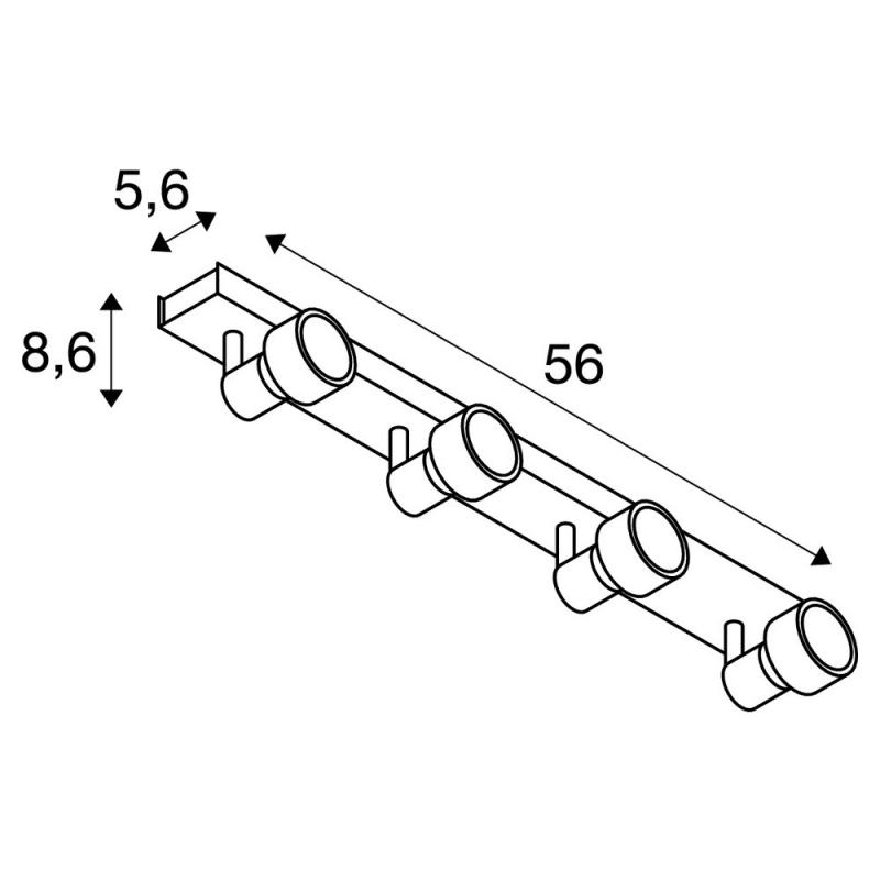 SLV 1002030 PURI CW 4er Wand- und Deckenstrahler quad QPAR51 weiß