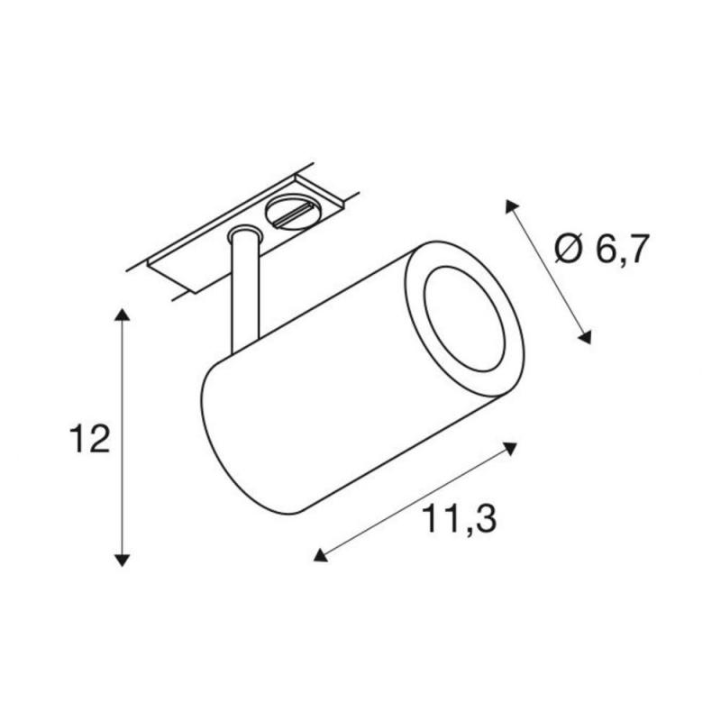 SLV 1002111 ENOLA_B TRACK SPOT QPAR51 weiß 50W inkl. 1P.-Adapter