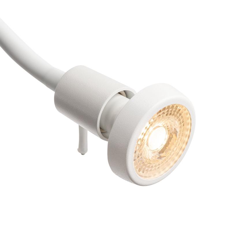 Flexarm Wandlampe mit Schalter DIO FLEX PLATE weiß biegsamer Lampenhals SLV 1002607