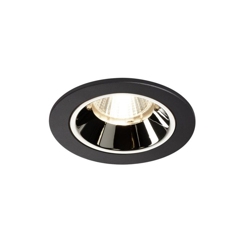 SLV 1003825 NUMINOS DL S Indoor LED Deckeneinbauleuchte schwarz/chrom 4000K 55° inkl. Blattfedern