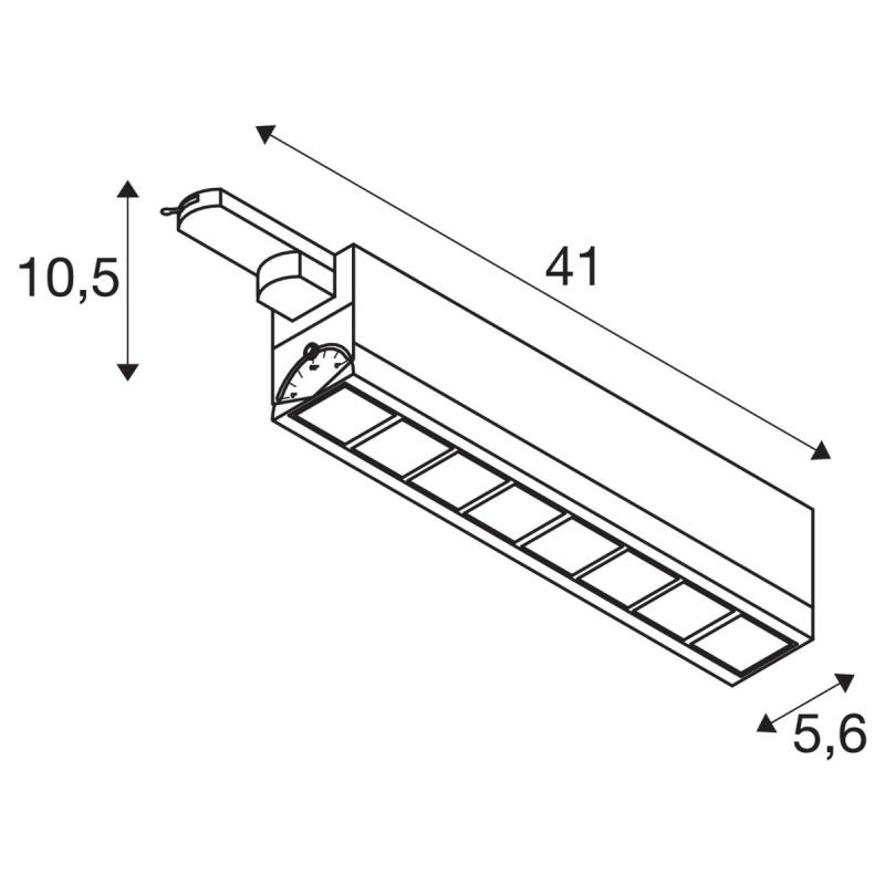 SLV 1004686 3~ SIGHT MOVE 3 Phasen System Leuchte schwarz 3000K