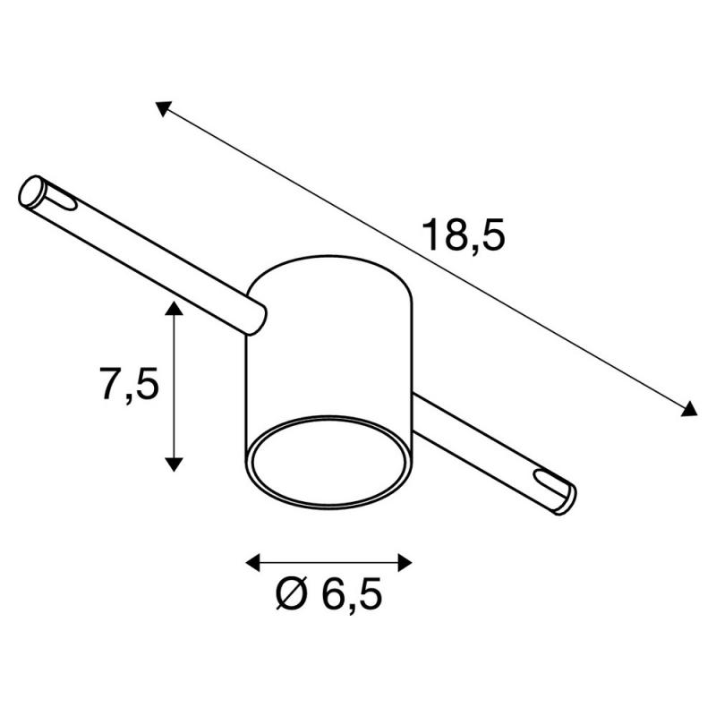 SLV 139121 COMET Seilleuchte für TENSEO Niedervolt-Seilsystem in weiß teilsatiniertes Glas