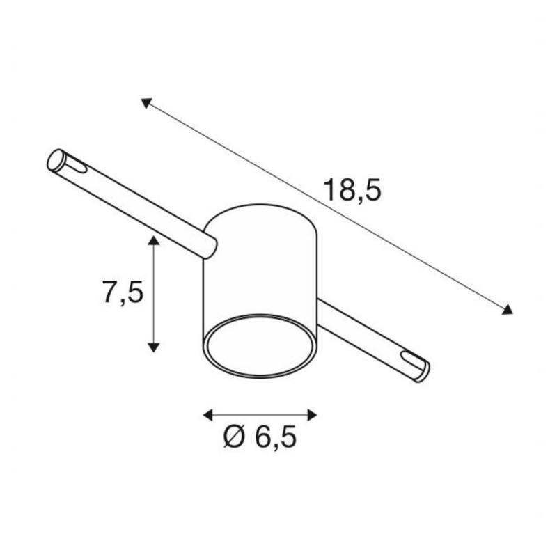 SLV 139122 COMET Seilleuchte für TENSEO Niedervolt-Seilsystem in chrom teilsatiniertes Glas