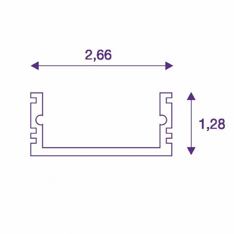 SLV 214331 GLENOS Linear-Profil 2713, 2m, mattweiss