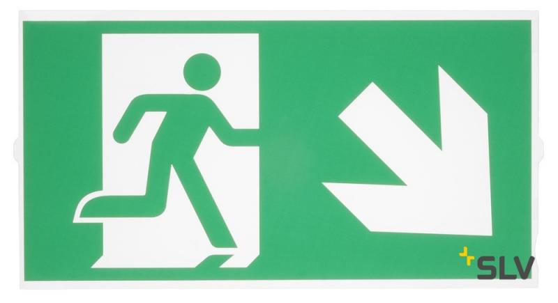 SLV 240008 P-LIGHT Emergency stair sign, big, green