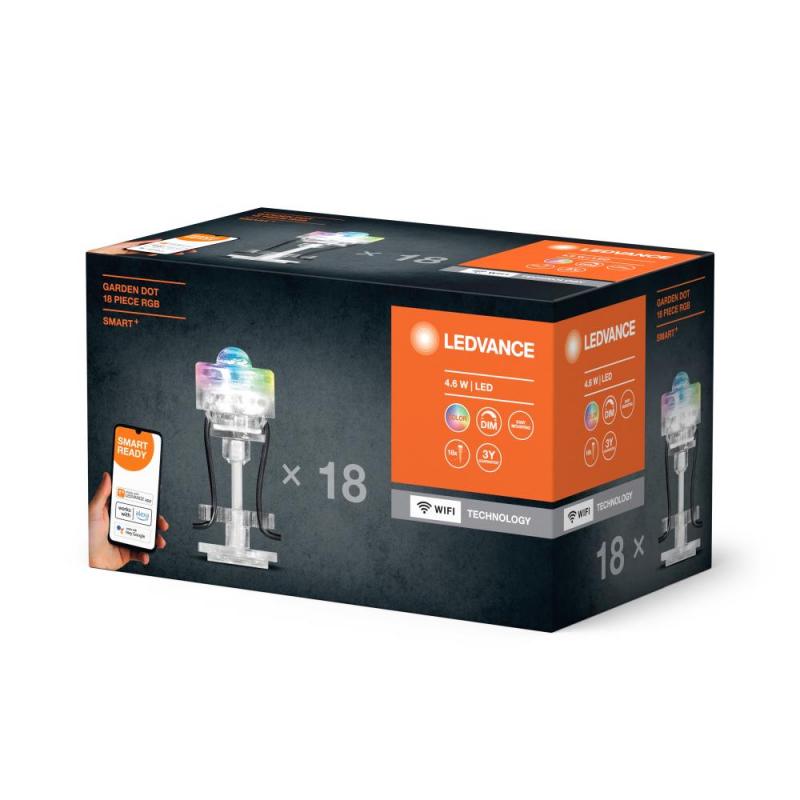 LEDVANCE SMART+ Garten WiFi Garten Lichterkette 18er Set RGBW - Multicolor