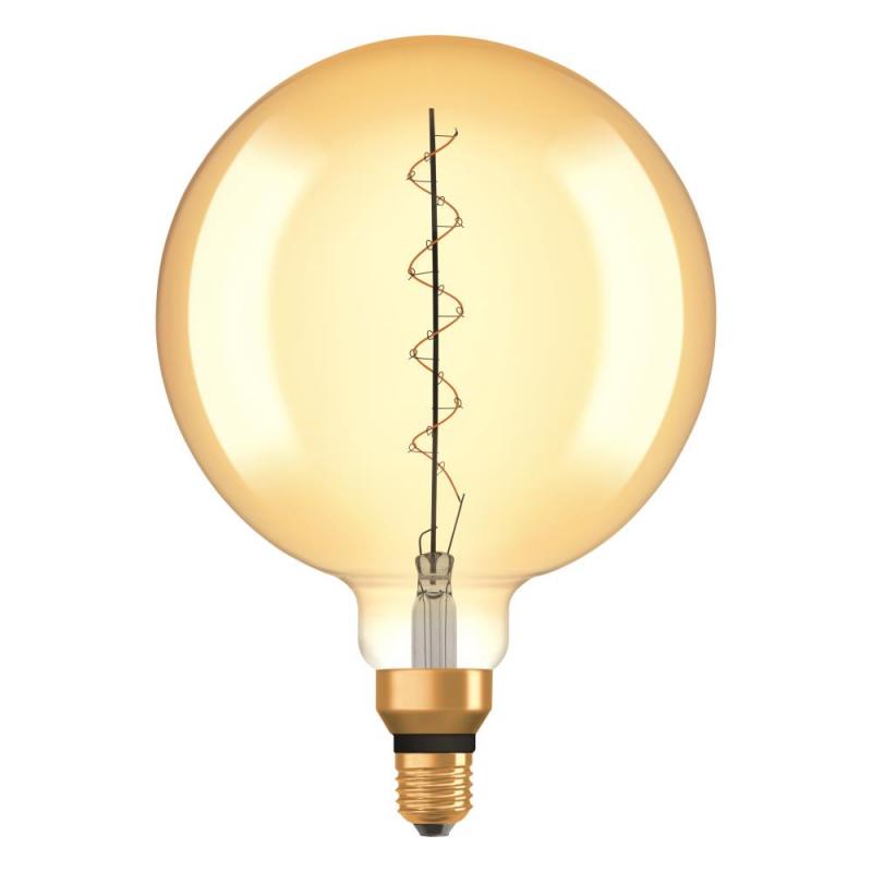 OSRAM LED VINTAGE E27 Glühlampe Globe 200 Gold dimmbar 4,8W wie 33W extra warmweißes gemütliches Licht