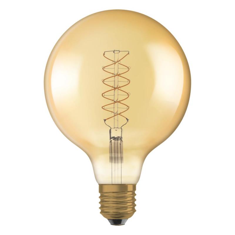 OSRAM LED VINTAGE E27 Glühlampe Globe 125 GOLD dimmbar 4,8 wie 37W extra warmweißes gemütliches Licht