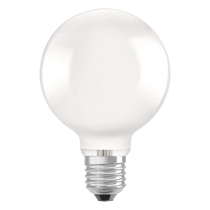 Ledvance E27 Besonders effiziente LED Lampe Globe 95 matt 4W wie 60W 3000K warmweißes Licht für die Wohnung