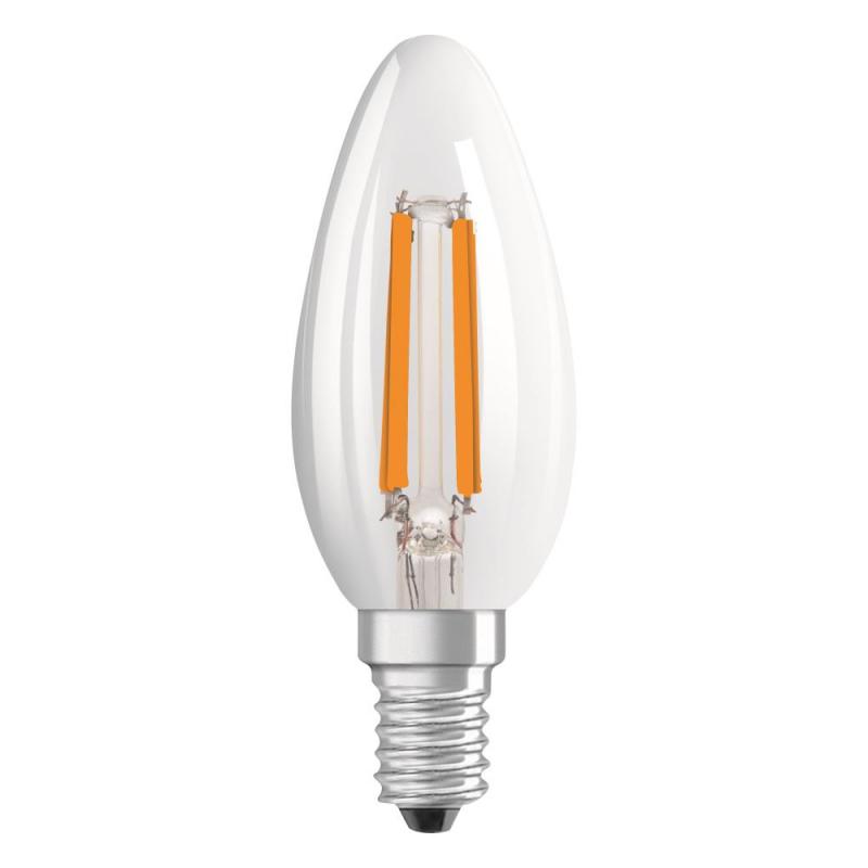 Osram E14 LED Kerzenlampe CLASSIC besonders effizient klar 1,2W wie 25W 4000K neutralweißes Licht - Sehr gute Energieeffizienz