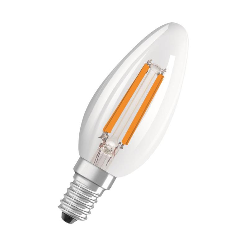 Osram E14 LED Kerzenlampe CLASSIC besonders effizient klar 1,2W wie 25W 4000K neutralweißes Licht - Sehr gute Energieeffizienz