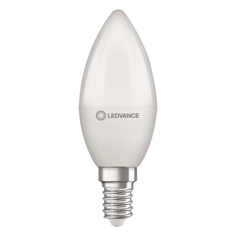 Ledvance E14 LED Kerzenlampe Classic matt 4,9W wie 40W 2700K warmweißes Licht hohe Farbwiedergabe CRI97