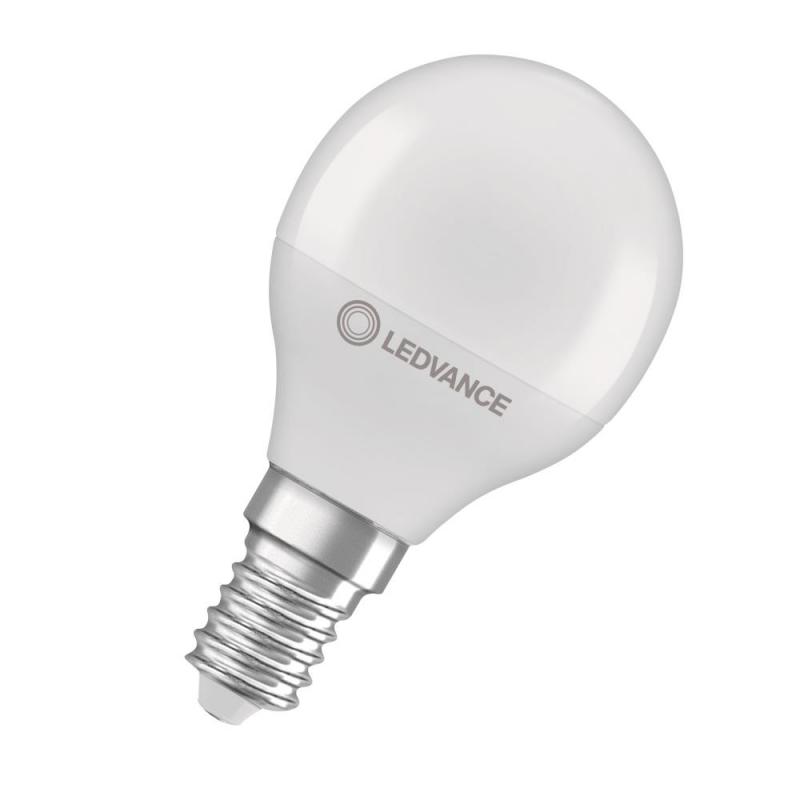 Ledvance E14 LED Lampe Recycled Plastic 4,9W wie 40W warmweißes Licht 2700K - weiß mattierte Glühbirne