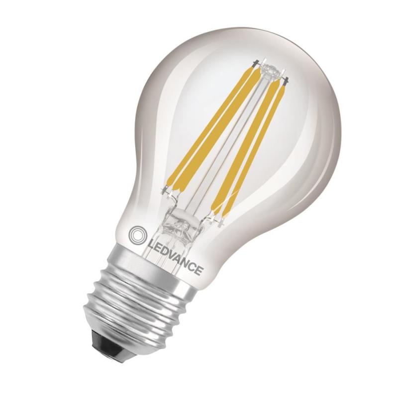 Ledvance E27 Besonders effiziente LED Lampe Classic klar 7,2W wie 100W 3000K warmweißes Licht