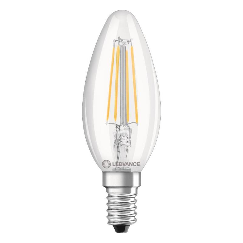 Ledvance E14 LED Kerzenlampe Classic dimmbar klar 4,2W wie 40W 2700K warmweißes Licht hohe Farbwiedergabe CRI97