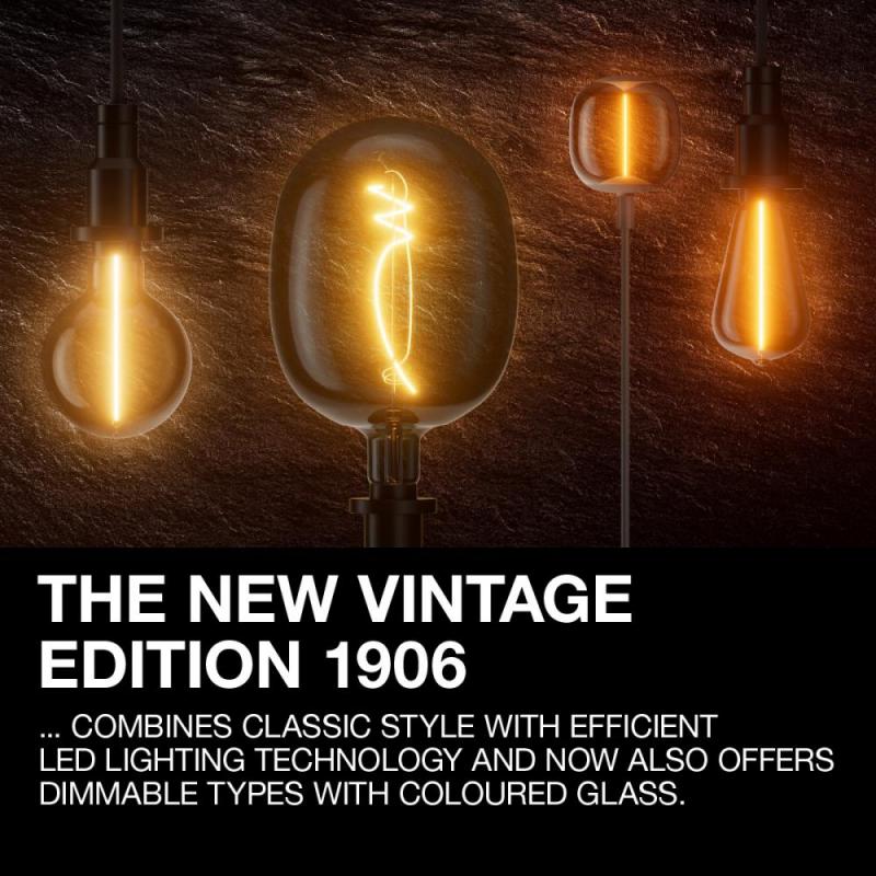 Osram E27 LED VINTAGE 1906 GLOBE 80 Spiral Gold-Filament LED Lampe dimmbar 2200K 7W wie 48W