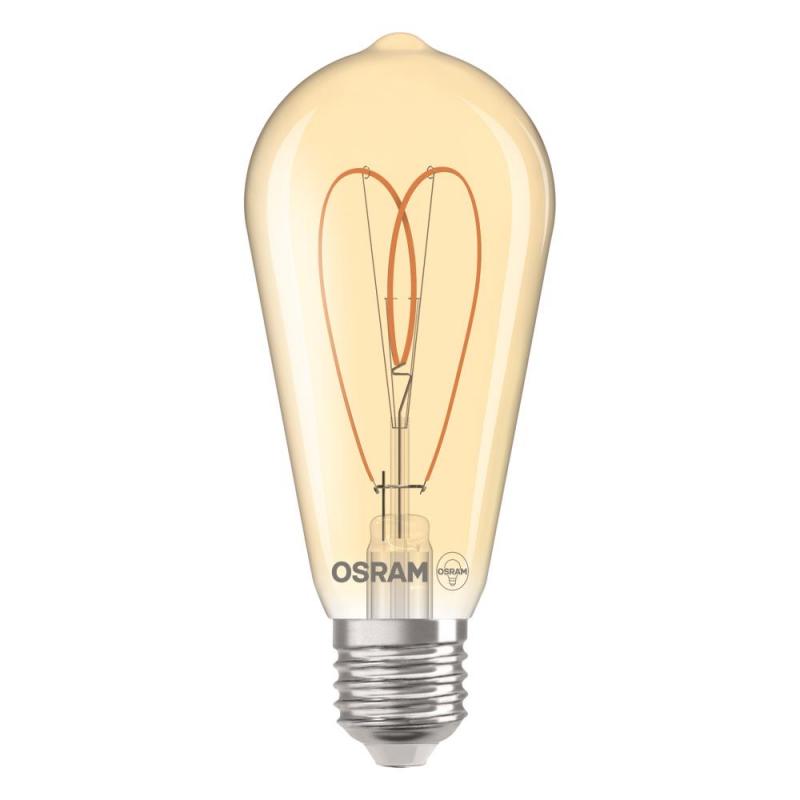 OSRAM E27 LED VINTAGE Heart Filament Lampe dimmbar 8W wie 60W warmweißes gemütliches Licht 90Ra