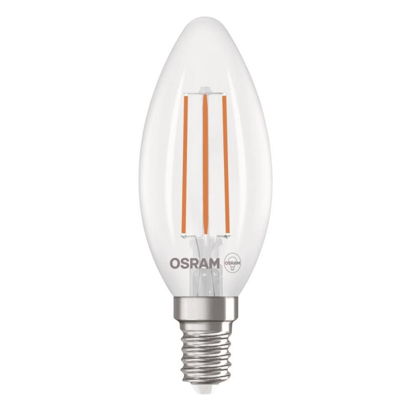 Osram E14 LED Kerzenlampe CLASSIC besonders effizient klar 3,8W wie 60W 4000K neutralweißes Licht - Sehr gute Energieeffizienz