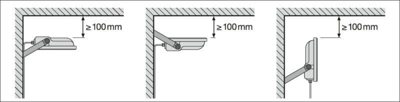 LEDVANCE Schwenkbarer schwarzer LED Außenwandstrahler FL50   41 W / 27 W 3000K warmweißes Licht - wählbare Wattageneinstellung (Multi Lumen)