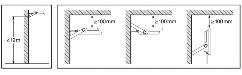 LEDVANCE Muliti Select Schwenkbarer weißer LED Außenwandstrahler FL200 133 W / 117 W 3000K warmweißes Licht - wählbare Wattageneinstellung (Multi Lumen)