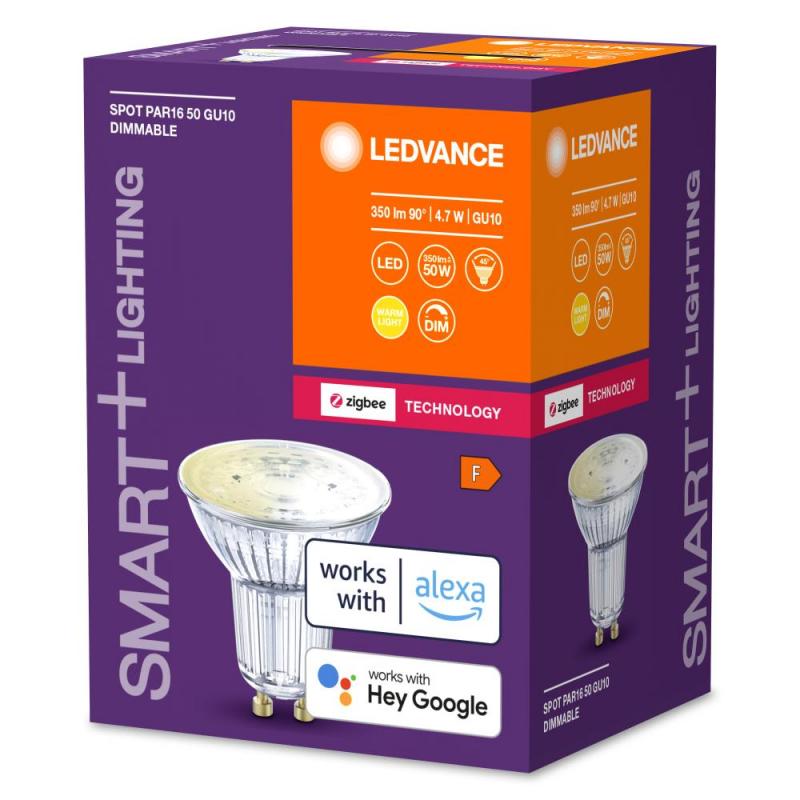 LEDVANCE SMART+ LED Spot GU10 Zigbee DIMM 4,7W wie 50W 45° warmweiss 2700K