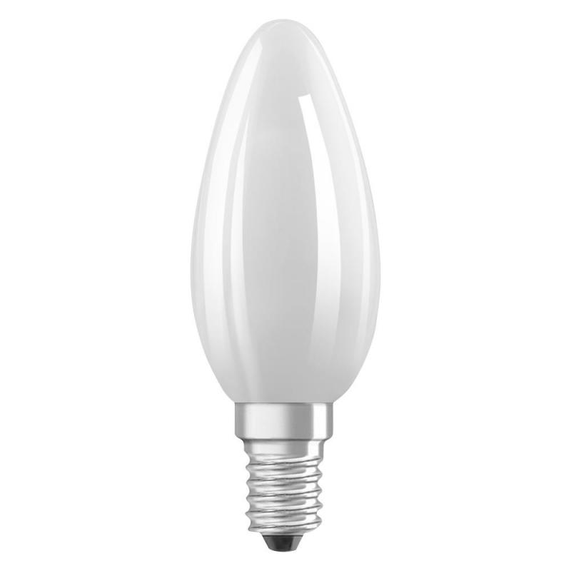 Osram E14 LED Kerzenlampe CLASSIC besonders effizient Frosted 2,2W wie 40W 2700K warmweißes Licht - Sehr gute Energieeffizienz