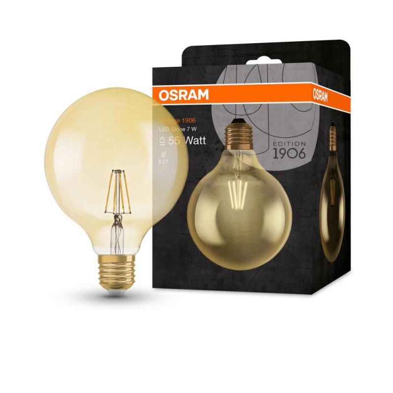 Osram E27 LED Lampe VINTAGE 1906 GLOBE 51 Filament 7W wie 51W 2400K extra warmweißes Licht