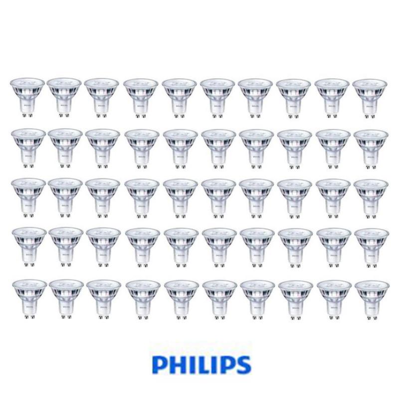 50 x Philips GU10 CorePro LED Spot 4W wie 50W dimmbar aus Glas 2700K warmweiße Akzentbeleuchtung für Strahler